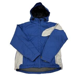 Orage Womens Ski Snowboard Winter Jacket Size 8 Blue & White Hooded Insulated